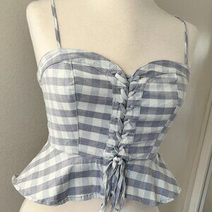 Urban Outfitters cute lace-up corset bustier tops size M